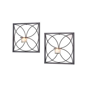 Juego de 2 Portavelas Decorativos Clásicos de Metal para Pared, Portavelas Colgantes de Hierro Dorado para Decoración del Hogar - Product Image 4