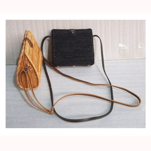 Handcrafted Natural Rattan Shoulder <b>Bag</b> Vietnam Woven Crossbody Handbag for Boho Summer Beach Holiday Fashion - Product Image 2