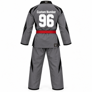 Uniforme de Taekwondo Dobok Unisex de Alta Calidad con Cuello en V, Bordado Personalizado, Conjunto de Entrenamiento de Artes Marciales con Cinturón, Dobok al por Mayor - Product Image 3