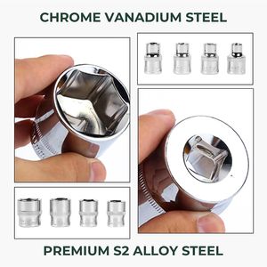 Set di Attrezzi per Riparazione Auto da 121 Pezzi, Kit di Utensili Meccanici con Set di Bussole Metriche da 1/2\", 1/4\", 3/8\", Chiave a Cricchetto e Bussole - Product Image 3