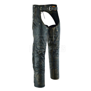 Chaps en cuir pleine fleur élégants, fabrication haut de gamme, offrant confort et durabilité fiables - Product Image 3