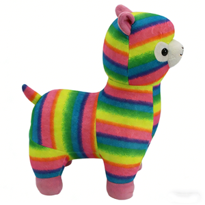 Peluche de alpaca arcoíris, peluche de llama a rayas, juguete de llama arcoíris colorido, peluche de alpaca, muñeco de animal arcoíris - Product Image 5