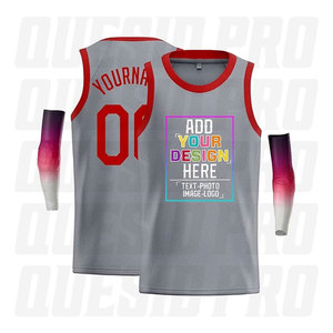 Maillot de basket-ball à séchage rapide en polyester, personnalisé avec nom, numéro et logo d'équipe pour les matchs de compétition - Product Image 3