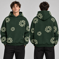 Sweat à capuche polaire noir uni pour l'hiver, gris, OEM, manches longues, style pull, coupe décontractée, design avant et arrière, mode streetwear