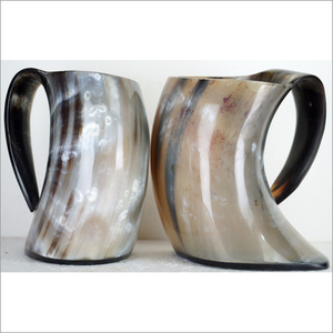 Mug à boire viking personnalisé en corne de buffle naturelle écologique avec logo personnalisé poli pour la miad et les décorations - Product Image 3