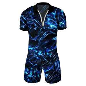 Ensemble polo et short pour homme personnalisé, coton piqué de qualité supérieure, vêtements de sport d'été, uniforme de golf et de tennis, fabricant OEM ODM - Product Image 2