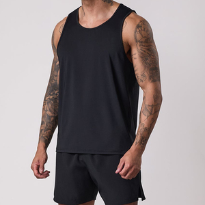 เสื้อกล้ามออกกำลังกายสำหรับผู้ชาย ผ้าถักโพลีเอสเตอร์/คอตตอน ระบายอากาศ แห้งเร็ว เหมาะสำหรับเพาะกาย ฟิตเนส มีตัวเลือกปรับแต่งได้ มีสินค้าพร้อมส่ง - Product Image 4