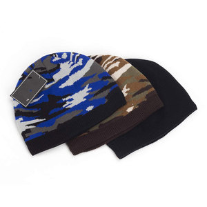 New Designs Custom Oversized Acrylic Knit Beanie Cap Soft Warm Skull Hat Large Print Design for Business Winter <b>Accessory</b> - Product Image 3