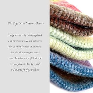 Japanese Korean Tie-Dye <b>Slouchy</b> <b>Beanie</b> Versatile Unisex Headscarf Hat Thin Maternity Wrap Trendy Fashion 2026 - Product Image 2