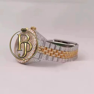 Reloj de Pulsera de Lujo de Acero Inoxidable Plateado, Analógico de Cuarzo, Cristal, Bisel Ornamentado, Números Romanos Brillantes, Fecha, Cierre Plegable 10 - Product Image 4