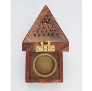 Quemador de Incienso Piramidal de Madera, Difusor de Aromaterapia, Porta Incienso con Caja de Almacenamiento para Decoración del Hogar - Product Image 2