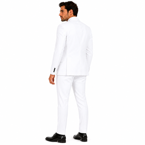 Custom Logo Mens Formal Suit 3 Button Notch Lapel Business Suit Coat Trousers <b>Set</b> Solid Color Custom Men Business Suit <b>Set</b> - Product Image 6