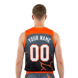 Conjunto de Uniforme de Baloncesto con Diseño Gráfico para Hombre, Jersey sin Mangas con Cuello Redondo y Pantalones Cortos Holgados a Juego con Nombre del Equipo y Número del Jugador - Product Image 4