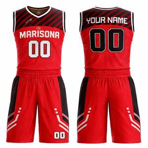 Ensemble d'uniformes de basketball sur mesure OEM grande taille en tissu mesh respirant, anti-transpiration, antibactérien, léger, avec short en jersey - Product Image 5