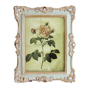 Aluminium Desk <b>Photo</b> <b>Frame</b> With White Wash & Golden Border Finishing Embossed Design Genuine Quality For Home Decoration - Product Image 1