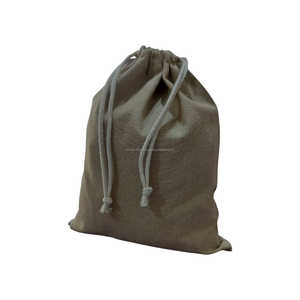 Pochette à cordon 100% coton 20/25 cm 8oz tissu écologique réutilisable cadeau, bijoux et sac d'emballage avec fermeture en corde de coton - Product Image 5