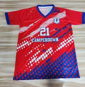 Maillots de football personnalisés pour hommes à prix de gros – Impression par transfert thermique, séchage rapide, 100 % polyester, logo frontal sur le col - Product Image 5