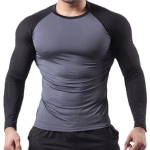 Hauts de compression actifs pour l'entraînement physique, mélange de coton léger et durable, t-shirt de compression à manches courtes à séchage rapide pour homme - Product Image 5