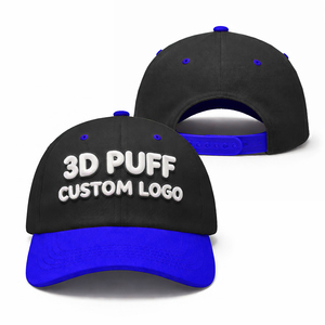 Wholesale Custom Caps Quick Dry Breathable <b>Material</b> Adjustable Casual Outdoor Baseball Caps 3D Puff Printing - Product Image 2