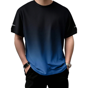 <b>Mens</b> Short Sleeve Crew Neck Solid Casual Sports Training Running Gym Fitness Tshirt Lightweight Comfortable Four-Way <b>Stretch</b> - Product Image 1