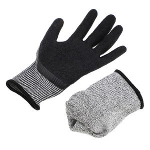 Anti-Slip <b>Textured</b> Safety Gloves Knit Wrist General Purpose Polyester Material Latex-Free <b>Powder</b>-Free - Product Image 1