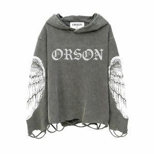 Sweat à capuche en coton épais surdimensionné pour homme |   Streetwear de luxe avec logo en strass |   Sweat à capuche imprimé printemps OEM - Product Image 6