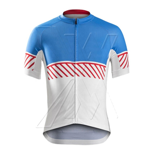 Custom Sublimation Unisex Short Sleeve Pro <b>Cycling</b> Jersey Anti-Bacterial Breathable Heat-Transfer Printed Spandex/Polyester 160g - Product Image 3