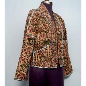 Chaqueta hecha a mano 100% algodón puro, estilo vintage indio Kantha, cómoda y transpirable para mujeres y niñas. - Product Image 4
