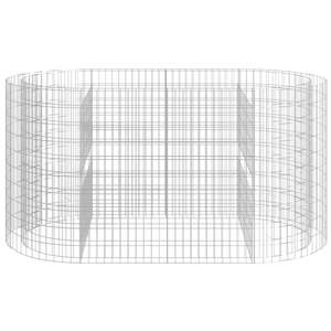 Grandes jardinières surélevées en gabion, robustes, en fer galvanisé argenté - Product Image 4