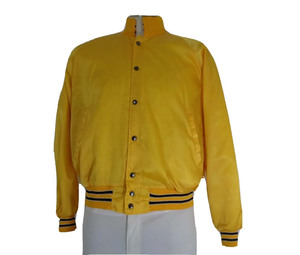Chaqueta de Satén Marrón para Hombre, Corte Regular, Estilo Casual, para Otoño, Cuello Camisero, Cierre de Botones, Color Sólido - Product Image 1