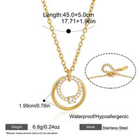 Collier avec pendentif en perle en acier inoxydable 316L, personnalisé, hypoallergénique, plaqué or 18 carats, cadeau pour elle, sans ternissement