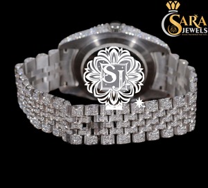 Indian Manufacture Special Bust <b>Down</b> Iced Out 41MM Fully Automatic Two Tone CVD Diamond Watches for Man Available for Best Price - Product Image 2