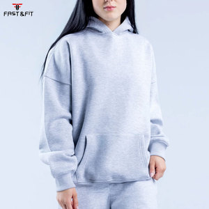 Sweat-shirt à capuche oversize pour femme, streetwear décontracté en coton - Product Image 4