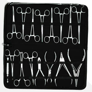 Kit d'outils professionnels de perçage corporel en acier inoxydable, ensemble d'instruments manuels avec poinçon dermique et forceps de perçage - Product Image 2