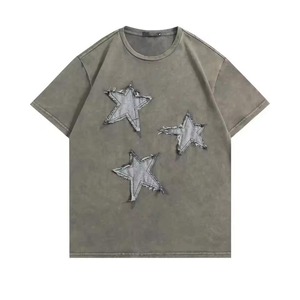 T-shirt classique pour homme, effet usé, 100% coton jersey, poids moyen, manches courtes, streetwear, écologique, respirant, 220g - Product Image 1