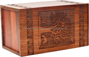 Hot Selling Handmade Wooden Urn <b>Box</b> <b>For</b> Adult <b>Ashes</b> Funeral human Urns Burial Urns - Product Image 6