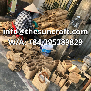 Sacs à main d'été en paille 2026 en gros, sacs à main en osier pour femmes, sac à main tissé en paille avec poignée en bambou, prix d'usine - Product Image 4