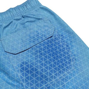 Geometric Print Quick Dry Board Shorts Drawstring <b>Waist</b> Casual Swimwear Green Blue Gradient Pattern Short Length 2026 - Product Image 6