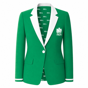 เสื้อเบลเซอร์พิมพ์ลายตัวอักษร Iota Phi Lambda แบบปักกระเป๋าด้านหน้าพิมพ์ลาย - Product Image 5