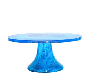 Soporte de pastel de diseño clásico Juego de soporte de pastel de epoxi de resina hecha a mano Embalaje personalizado de India por UCI para Decoración - Product Image 3