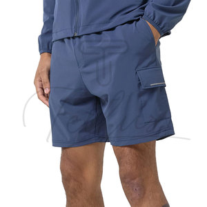 Custom Logo Nylon Men's jacket Windbreaker Sports Jacket and Shorts Sets Custom Made Men Sets Two Piece Windbreaker Shorts - Product Image 4