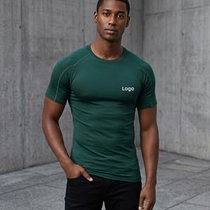 Factory Custom Men Moisture Wicking Anti-Shrink Marathon Workout Running UV Protection <b>Polyester</b> Stretchy Sports <b>Tshirt</b> Men's - Product Image 5
