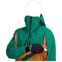 Veste de ski unisexe personnalisée, épaisse et chaude pour l'hiver, imperméable et respirante, col montant, à capuche, patchwork, logo personnalisé, prix d'usine