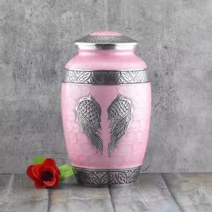 Urna Funeraria de Metal Azul de Lujo al por Mayor, Jarra Conmemorativa con Elegante Diseño Degradado Ombre y Acabado Satinado Pulido - Product Image 3