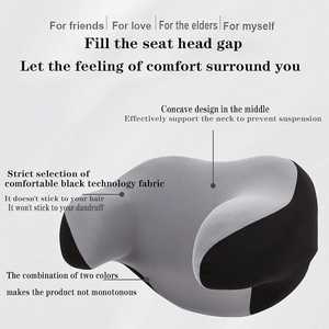 Almohada de Viaje Ajustable de Espuma Viscoelástica en Forma de U, Lavable, Soporte para el Cuello y la Espalda, Reposacabezas Ergonómico, Cojín para Asiento, Alivio del Dolor - Product Image 6