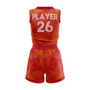 ชุดบาสเก็ตบอลแบบสปอร์ตคอวีแขนกุดพิมพ์ลายตัวอักษรตามสั่งสำหรับเด็กผู้หญิงไซส์พลัส ผ้าตาข่ายระบายอากาศได้ดี - Product Image 6