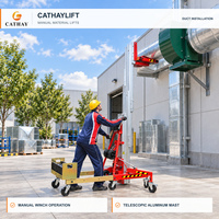 CE ISO MAL-79 7,9 m 200 kg Élévateur manuel portable en aluminium avec base pliable