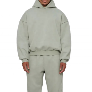 ชุดวอร์มแบบ unisex ทรงโอเวอร์ไซส์ สไตล์สตรีทแวร์ รับสกรีนโลโก้ ผลิตจากวัสดุรักษ์โลก เสื้อฮู้ดสำหรับฤดูหนาว กางเกงจ็อกเกอร์ ผ้าฟลีซน้ำหนักเบา ชุดกีฬา - Product Image 2