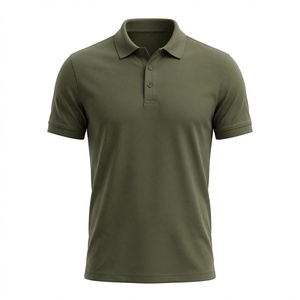 Compre al por Mayor Camisetas de Manga Corta de Algodón Ecológico para Hombre, Color Sólido, Cuello de Botones, Estilo Casual, Largo Regular, Exportación BD - Product Image 5