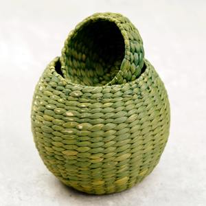 Handwoven Pear <b>Basket</b> <b>with</b> <b>Lid</b> Handmade Storage <b>Basket</b> Wholesale eco-friendly Made in Vietnam - Product Image 2